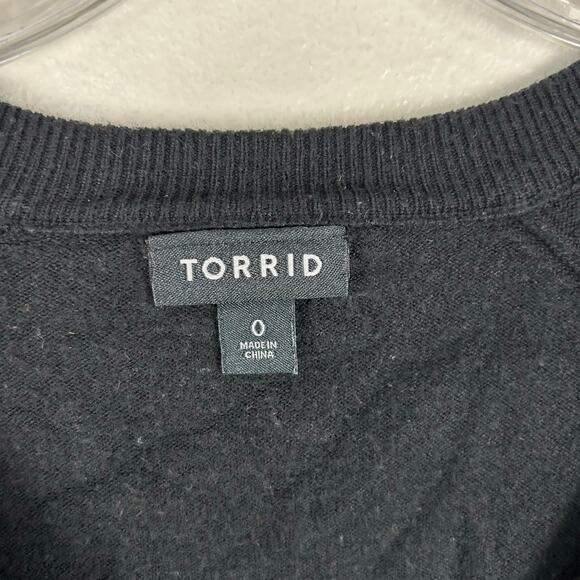 Torrid Everyday Soft V-Neck Long Sleeve Black Sweater Size Large Business Casual - Picture 4 of 6